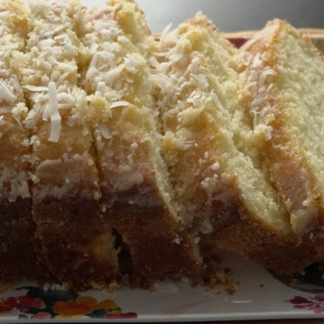 Glazed coconut cake