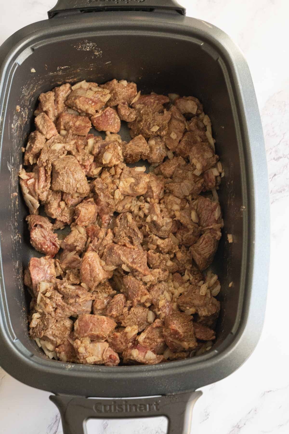 Slow Cooker Sauerbraten beef.