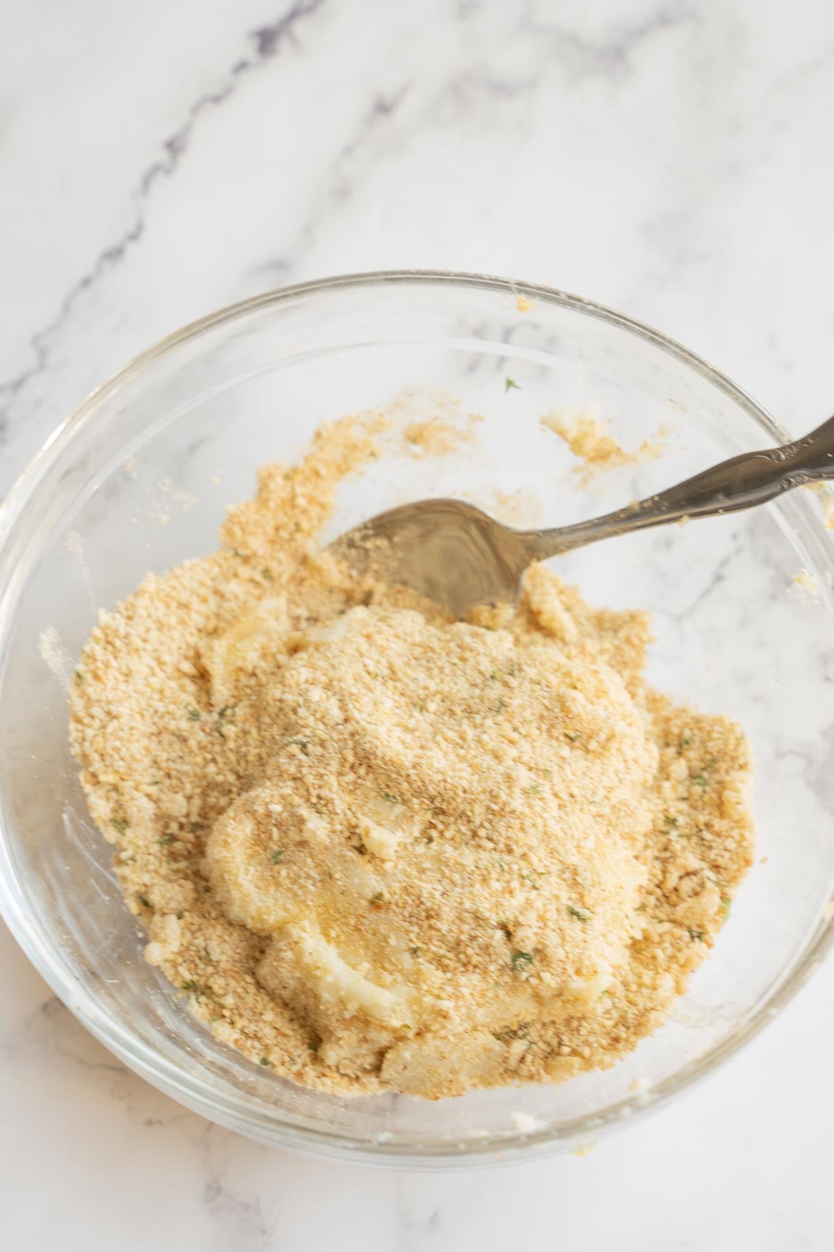 Mashed potato balls covered in breadcrumbs.