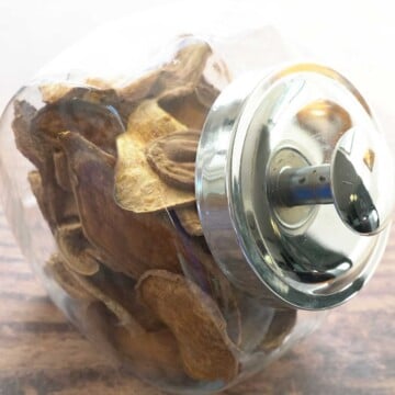sweet potato and ginger dog treats in glass jar