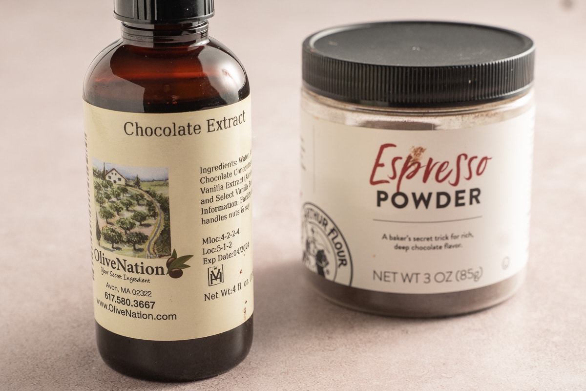 chocolate extract and espresso powder