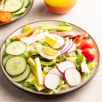 Julienne salad on plate