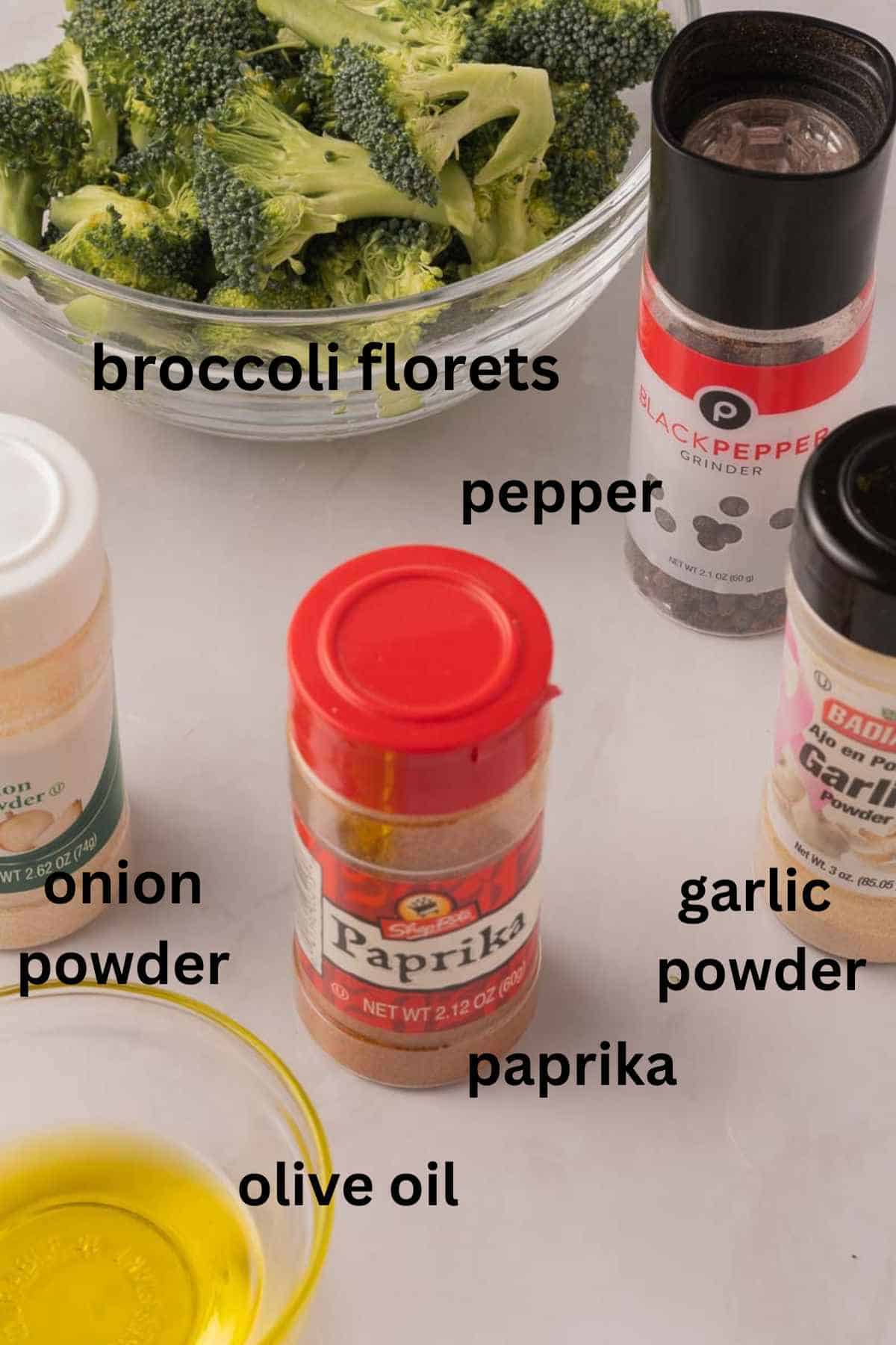 ingredients for charred broccoli.