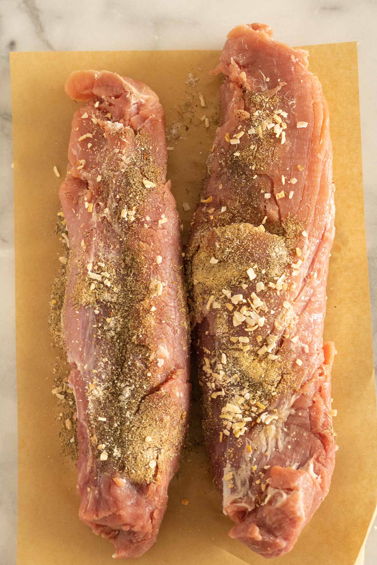 Seasoned pork tenderloin.