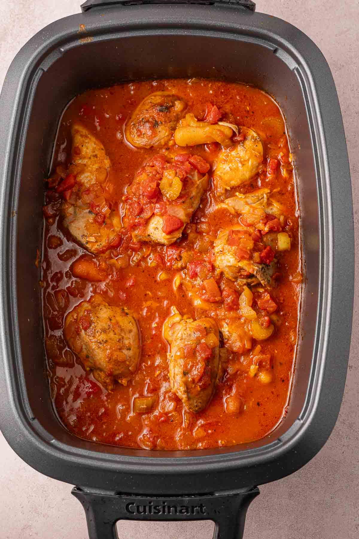Slow Cooker chicken cacciatore.