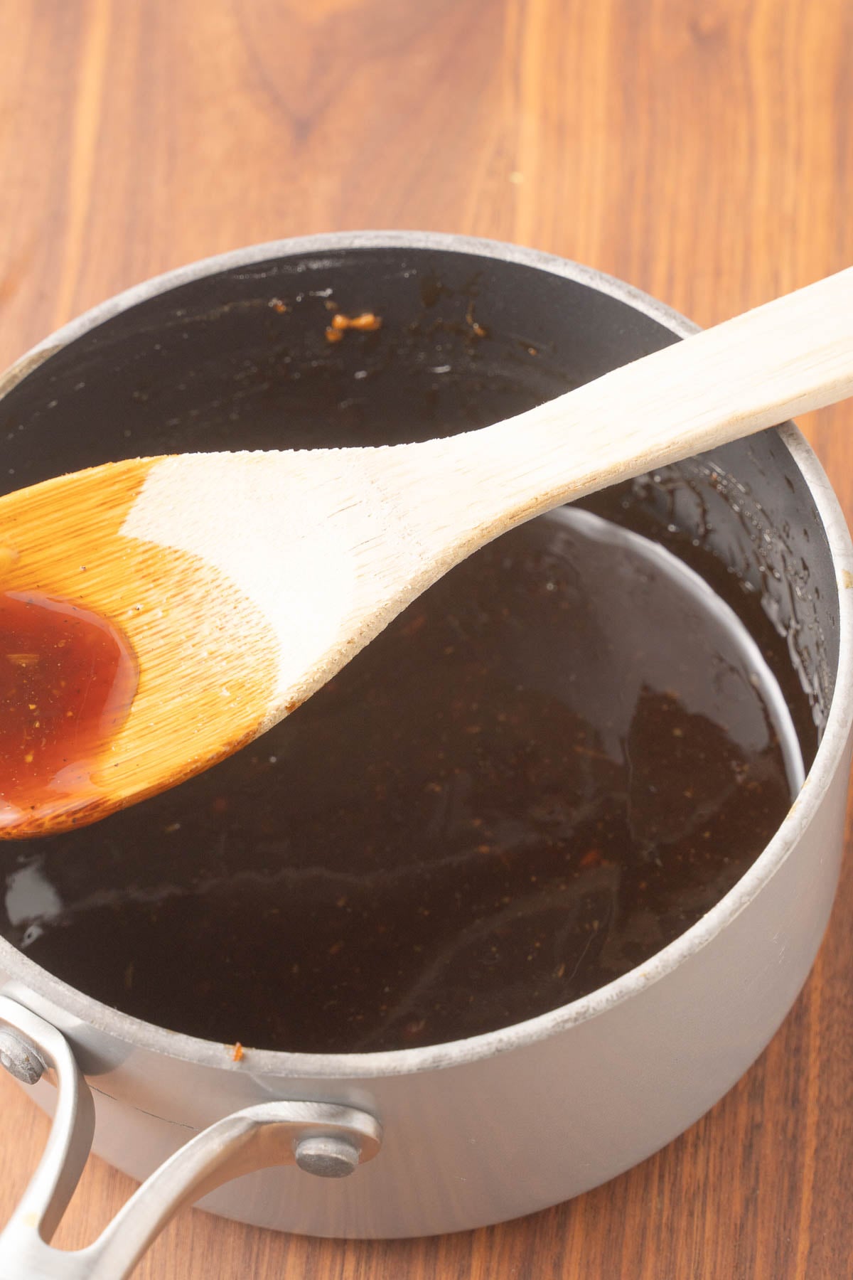 Reserved marinade simmered into a sauce.