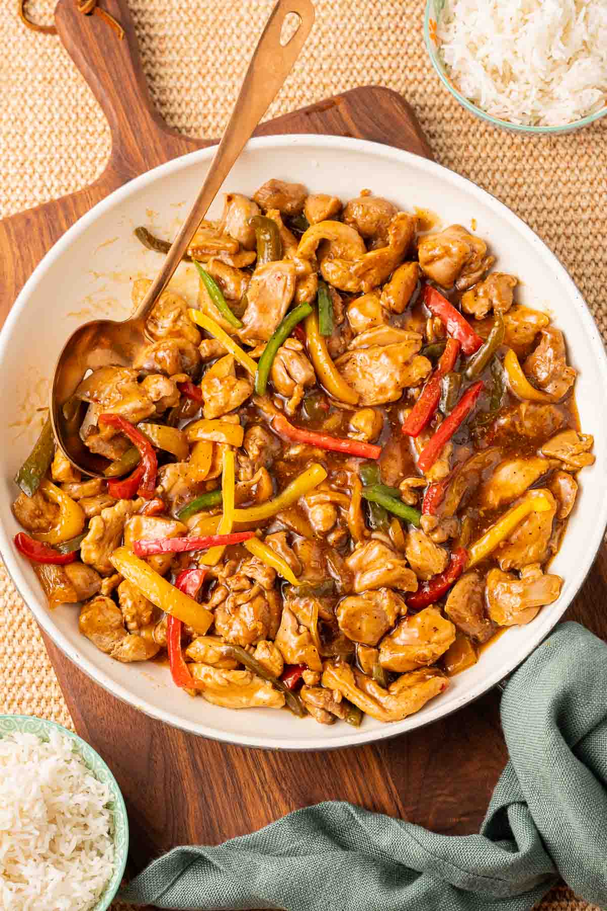 Chicken and Pepper Stir Fry.